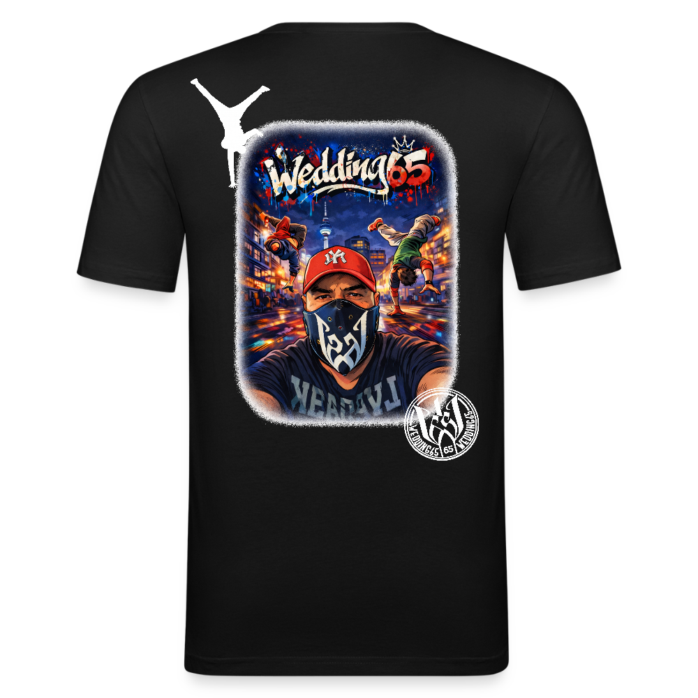 Wedding65 BreakCity Männer Slim Fit T-Shirt - Schwarz