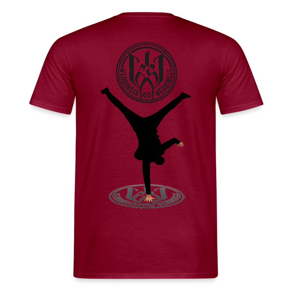 White Logo Breakdancer Mesutman Wedding65 Männer T-Shirt - Ziegelrot