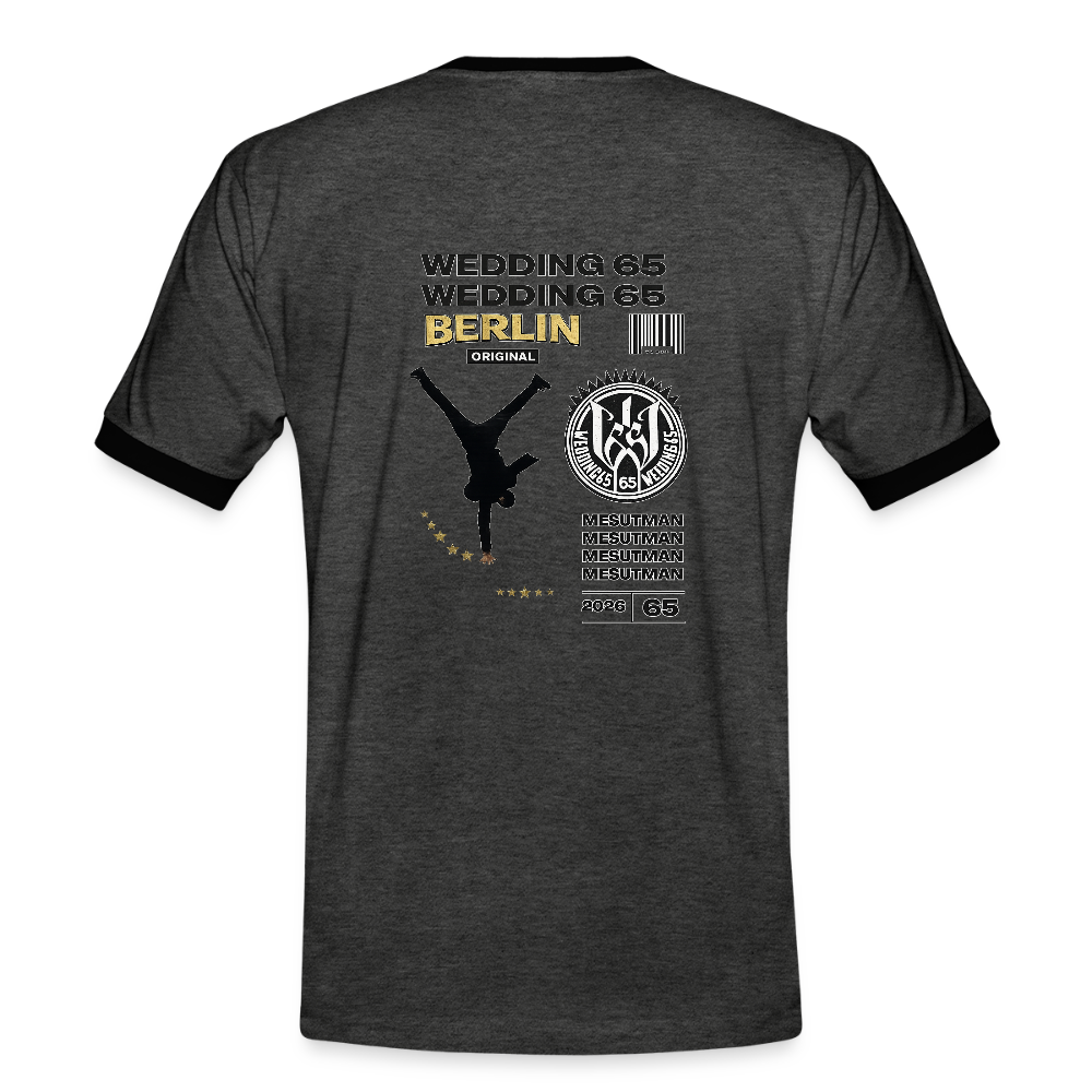 2026 Mesutman Wedding 65 Männer Kontrast-T-Shirt - Anthrazit/Schwarz