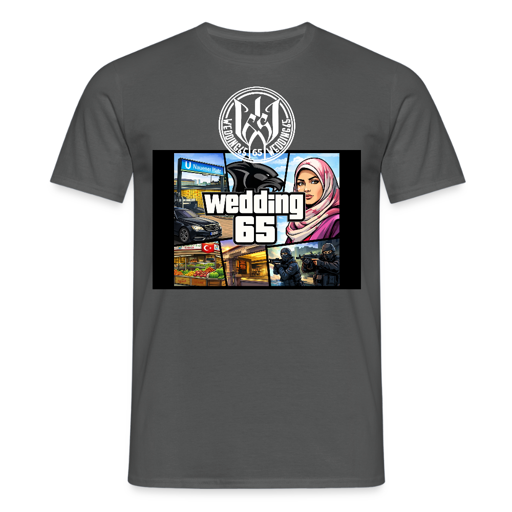 Männer Wedding65 Nauner Panther T-Shirt - Anthrazit