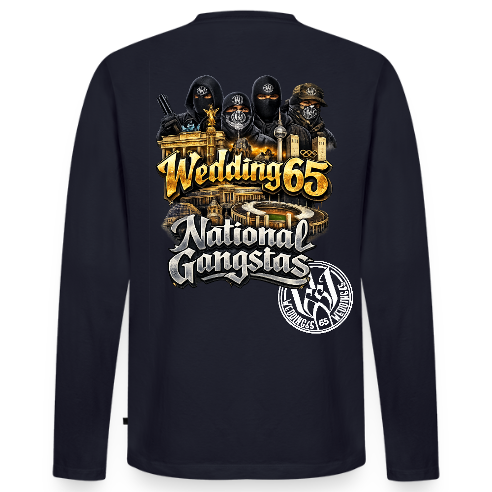 Männer Gangxtas Wedding65 Premium Langarmshirt - Navy