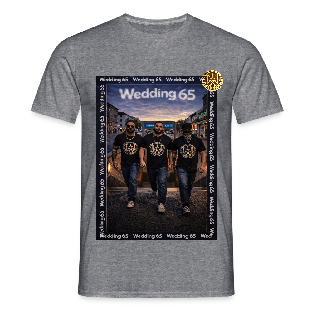 3Metro Wedding 65 Männer T-Shirt - Graphit meliert