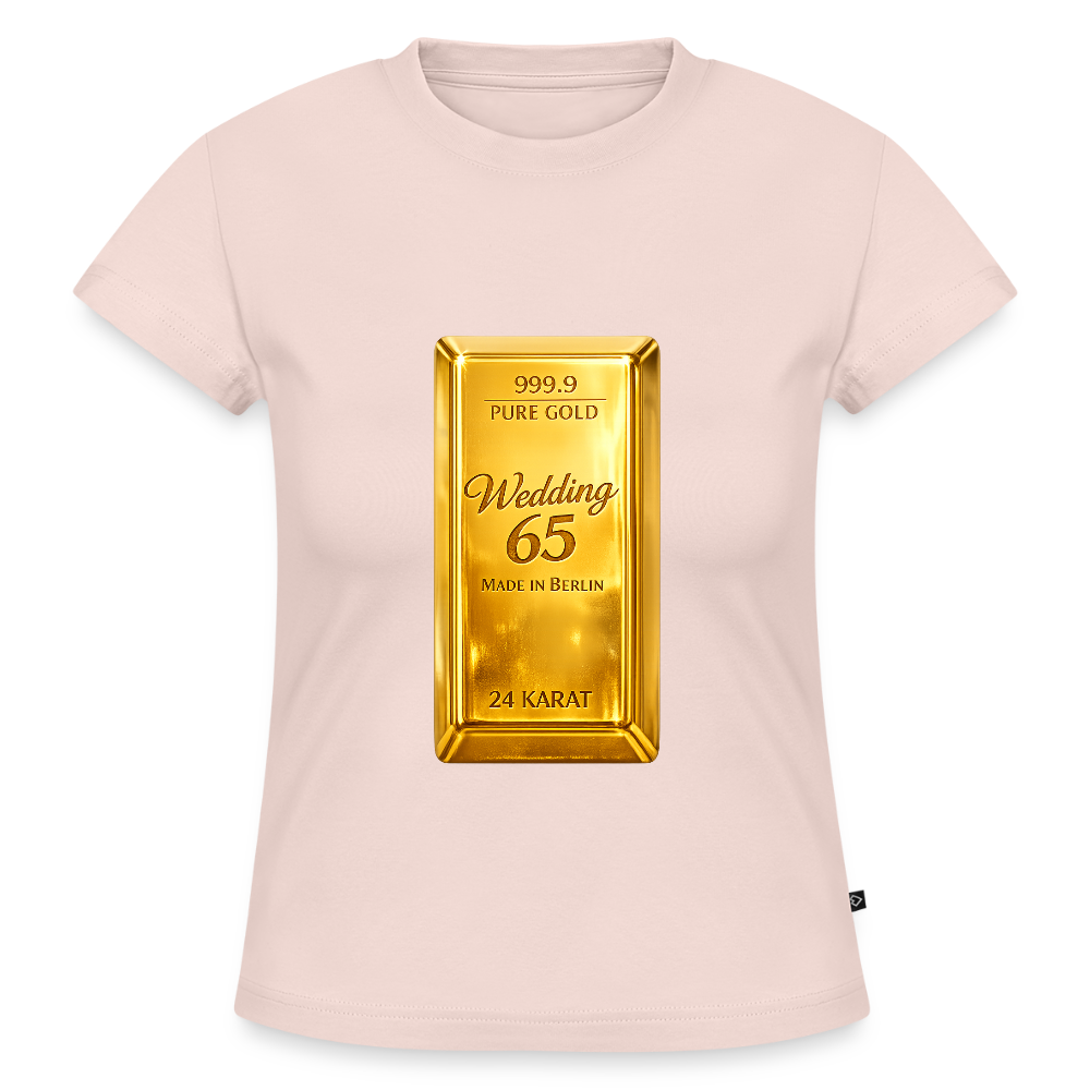Gold Wedding65 SLIM FIT Frauen Organic T-Shirt - Puderrosa