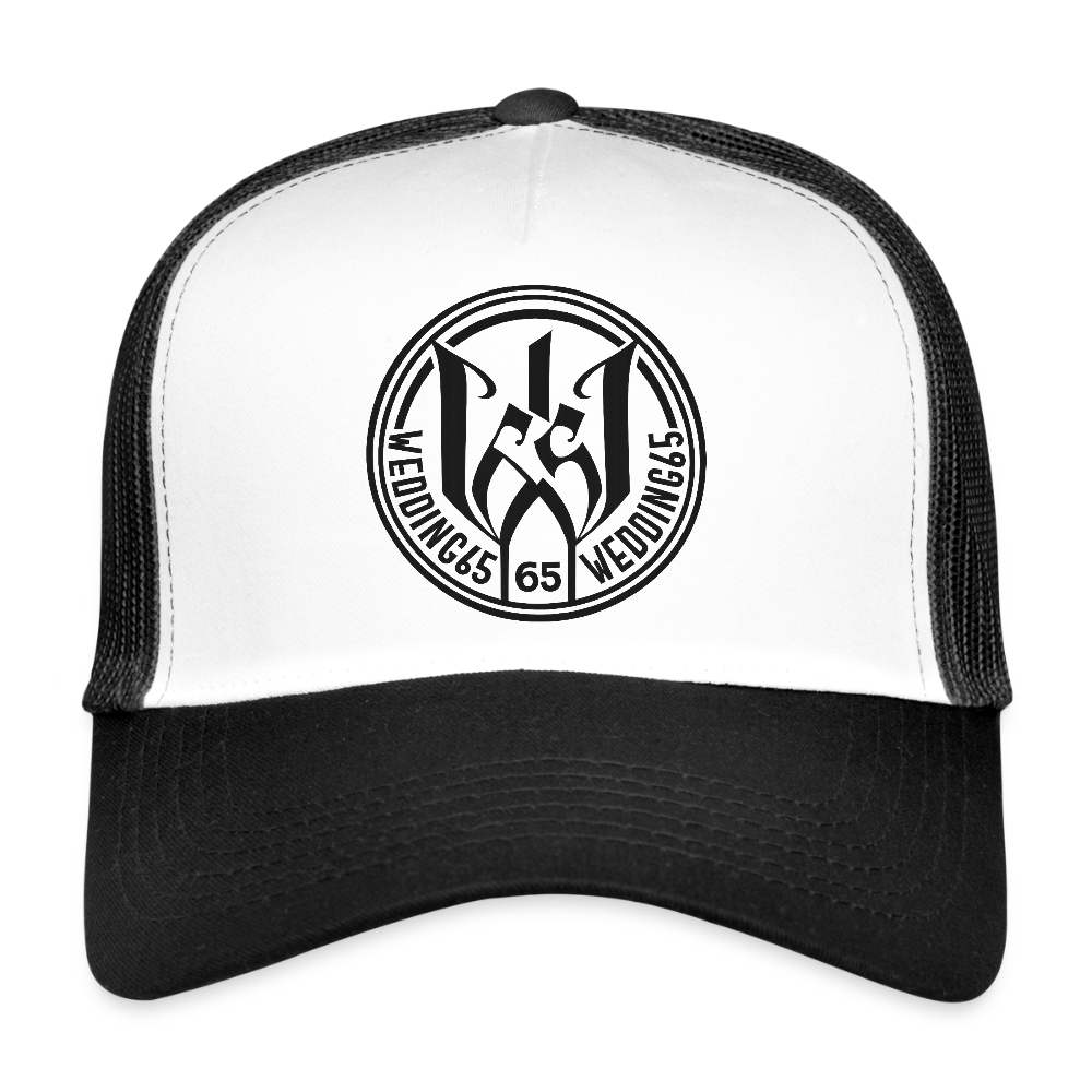 Black Logo Wedding 65 Trucker Cap - Weiß/Schwarz