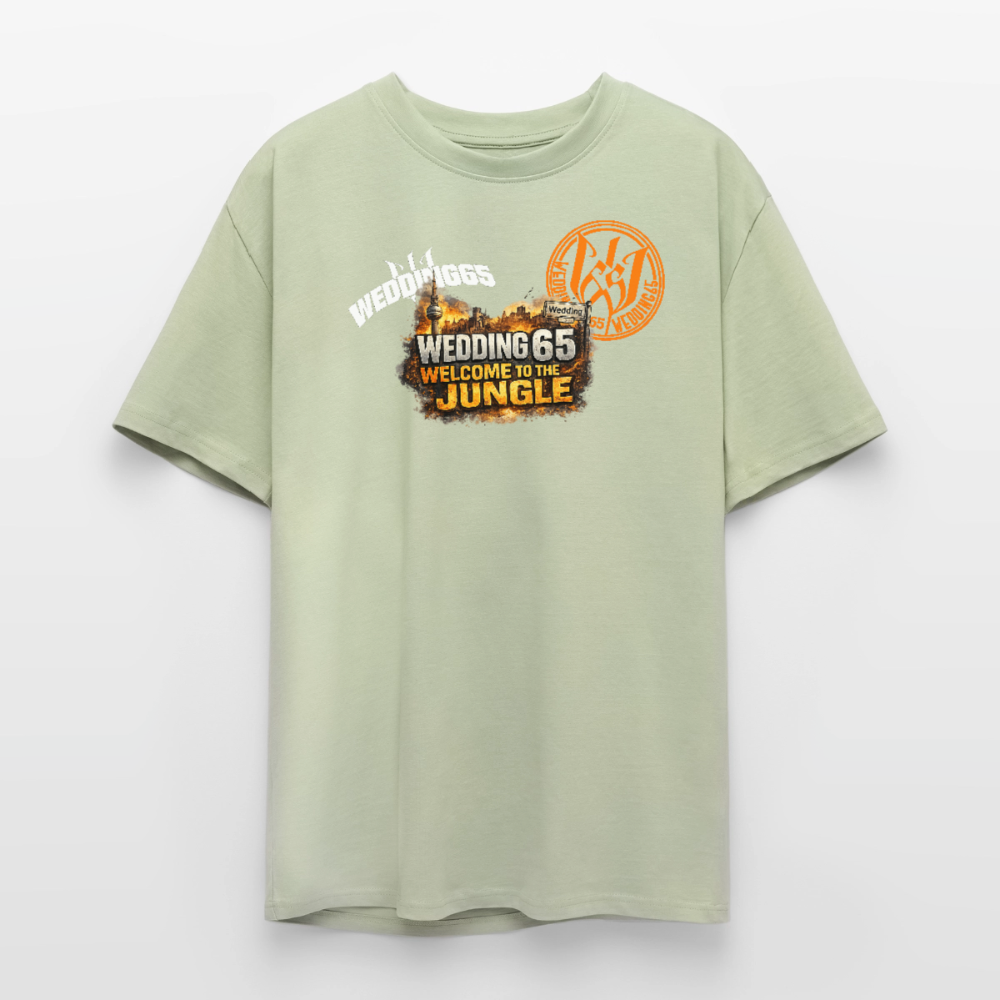 Jungle Wedding65 Heavy Oversize T-Shirt - Leichtes Salbeigrün 