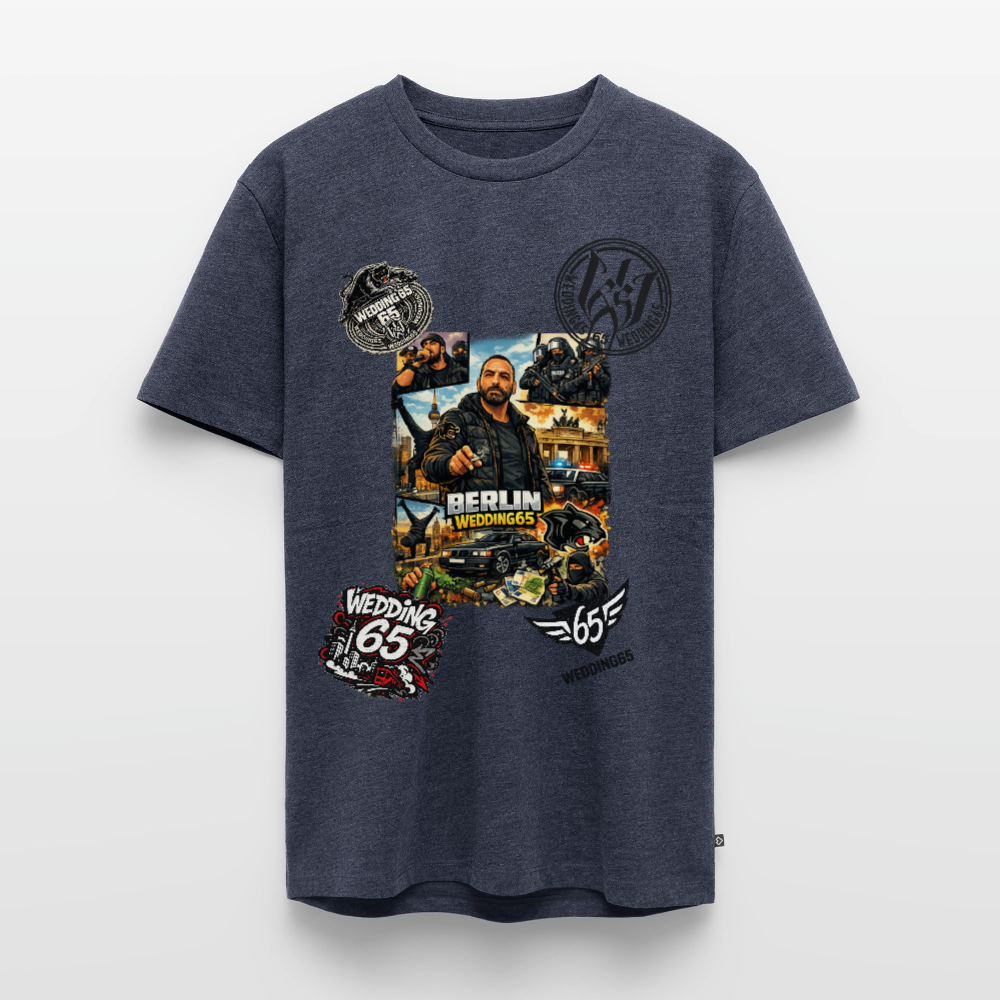 All in Wedding 65 Berlin Männer Premium T-Shirt - Jeansblau 