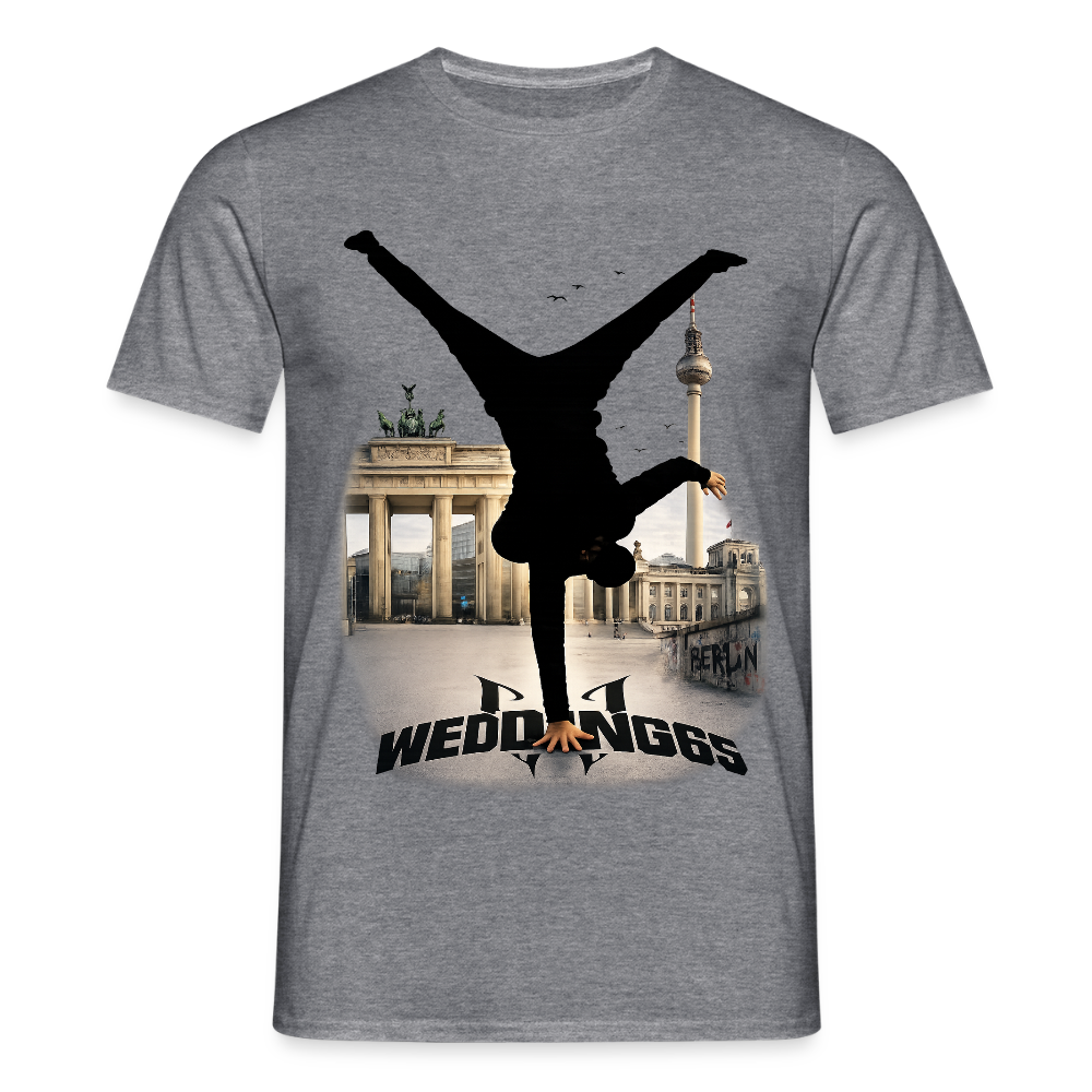 Berlin Sight Skyline Wedding 65 Männer T-Shirt - Graphit meliert
