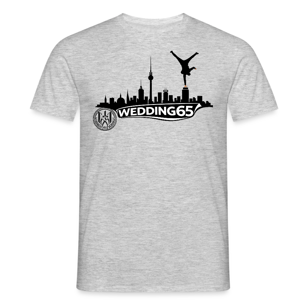 Mesutman Wedding Skyline 65 Männer T-Shirt - Grau meliert