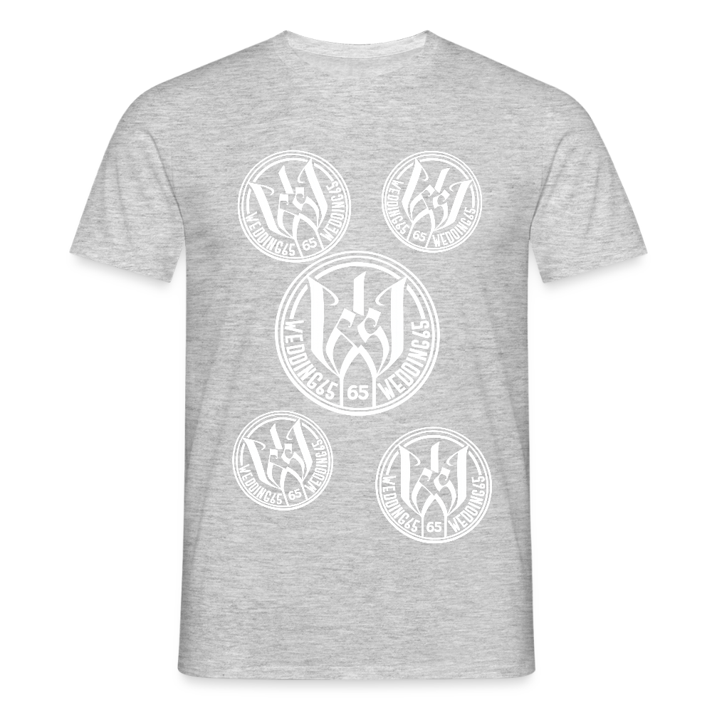 Black logo Shirt Wedding65 Männer T-Shirt - Grau meliert