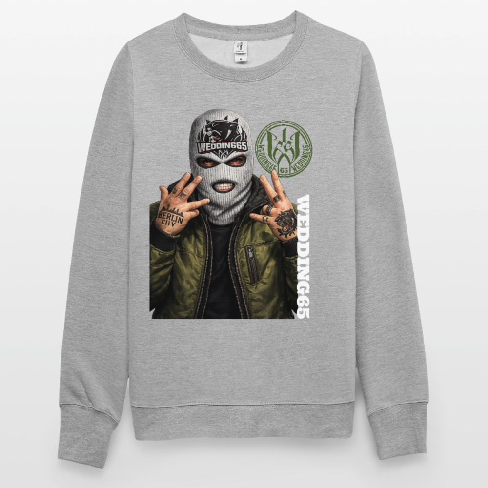 BC Green Wedding65 Unisex Pullover - Weißgrau meliert