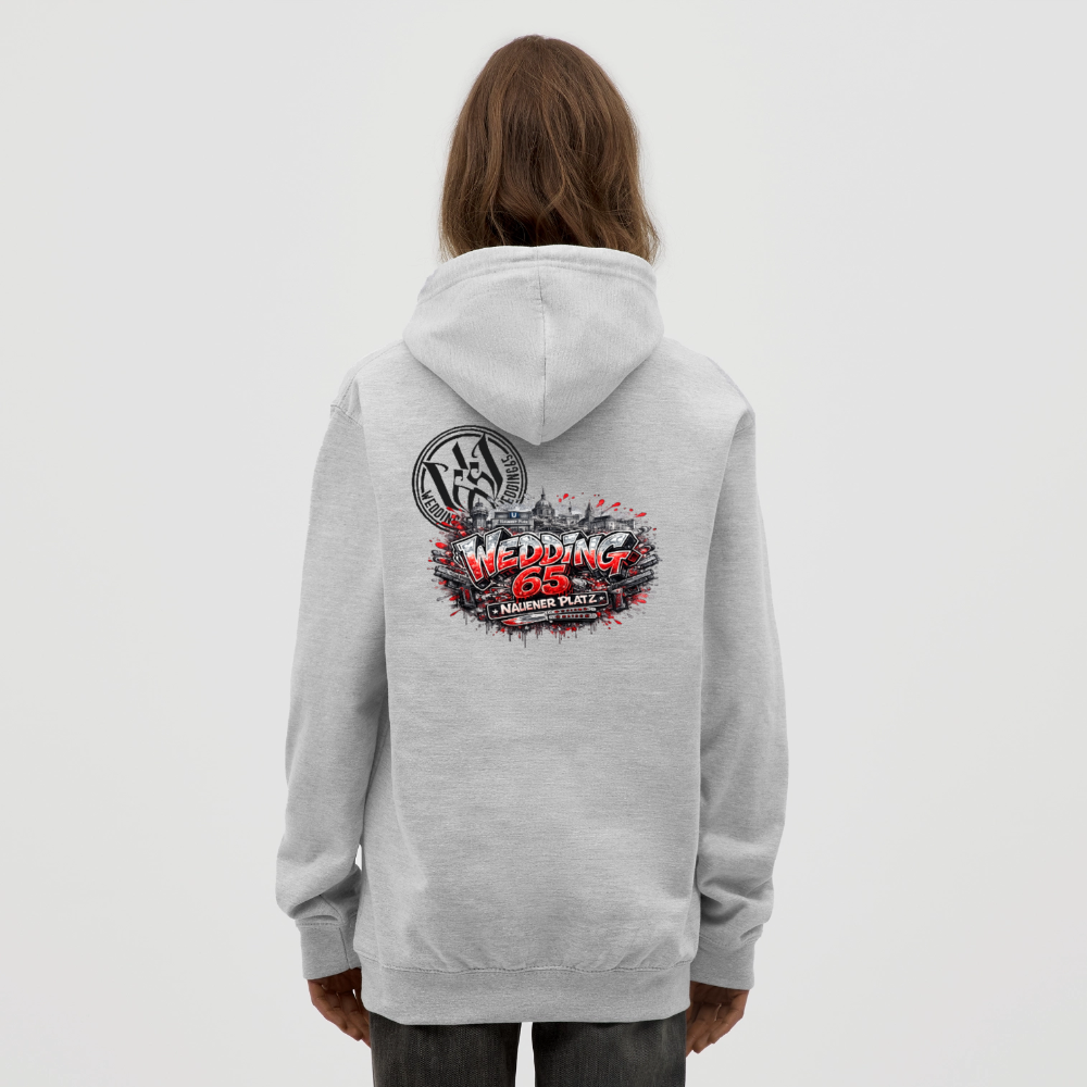 Berlin Wedding 65 Nauener Platz Unisex Hoodie - Hellgrau meliert