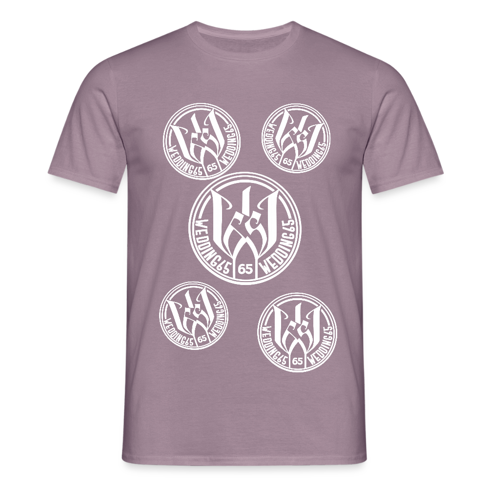 Black logo Shirt Wedding65 Männer T-Shirt - Lilagrau 