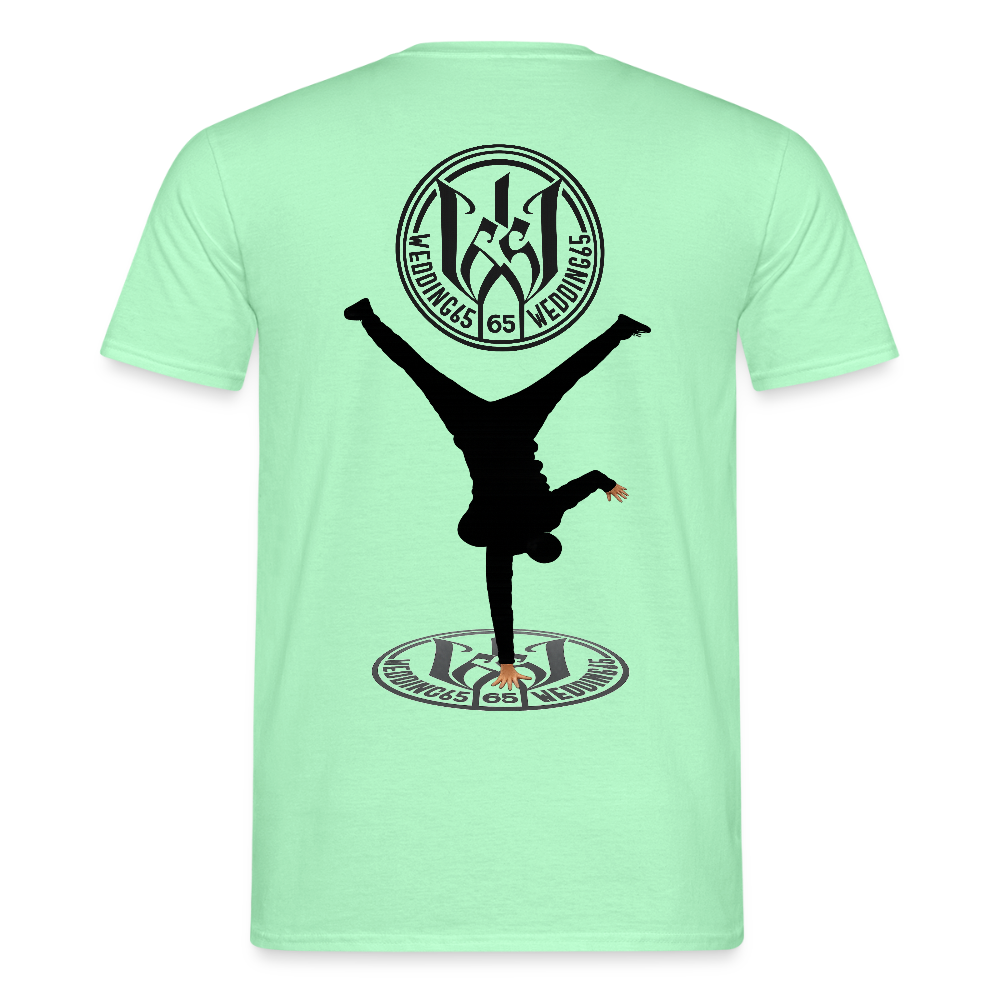 White Logo Breakdancer Mesutman Wedding65 Männer T-Shirt - Mintgrün