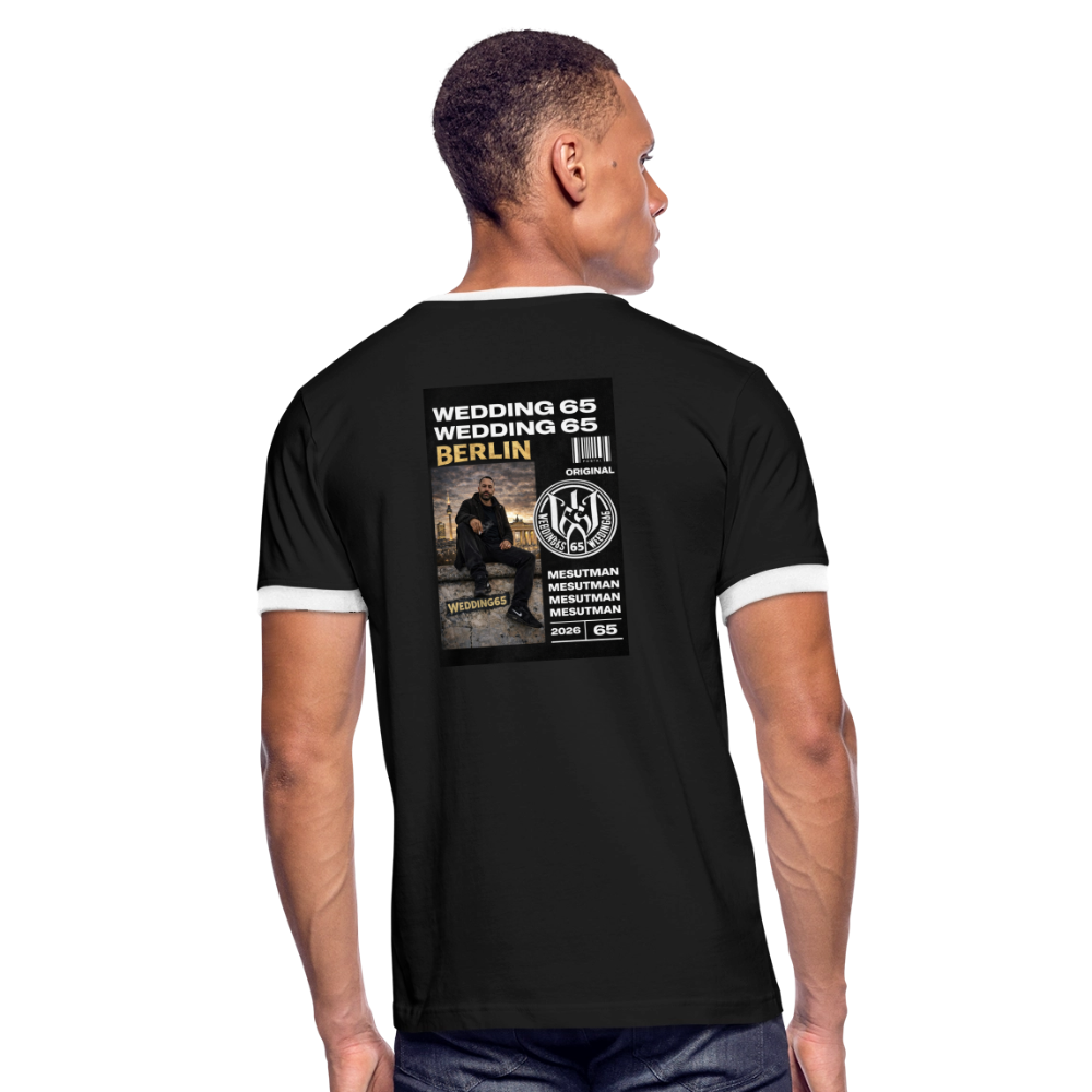 Mesutman Wedding 65 Männer Kontrast-T-Shirt - Schwarz/Weiß