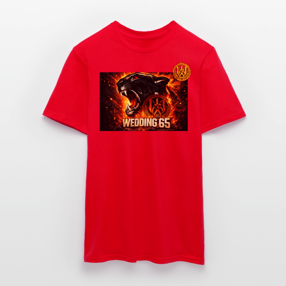 Fire Panther Wedding65 Männer T-Shirt - Rot