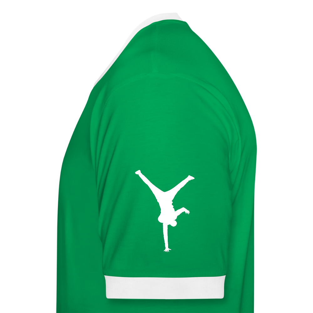 Wedding65 99 Logo Männer Kontrast-T-Shirt - Kelly Green/Weiß