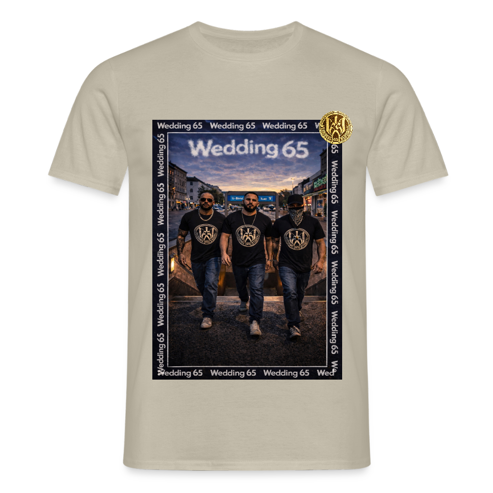 3Metro Wedding 65 Männer T-Shirt - Sandbeige