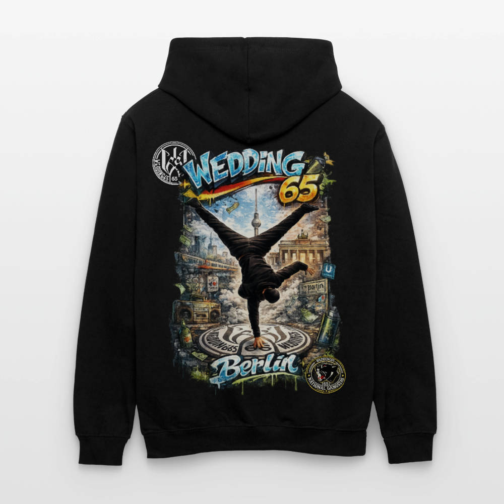 Wedding65 Kombo Kontrast-Hoodie - Schwarz/Rot