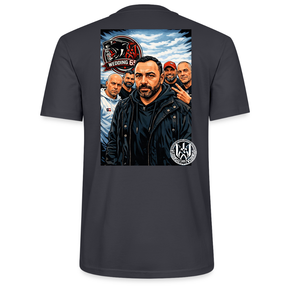 Red Panther Wedding65 Unisex T-Shirt CRAFTER - Dunkles Graublau