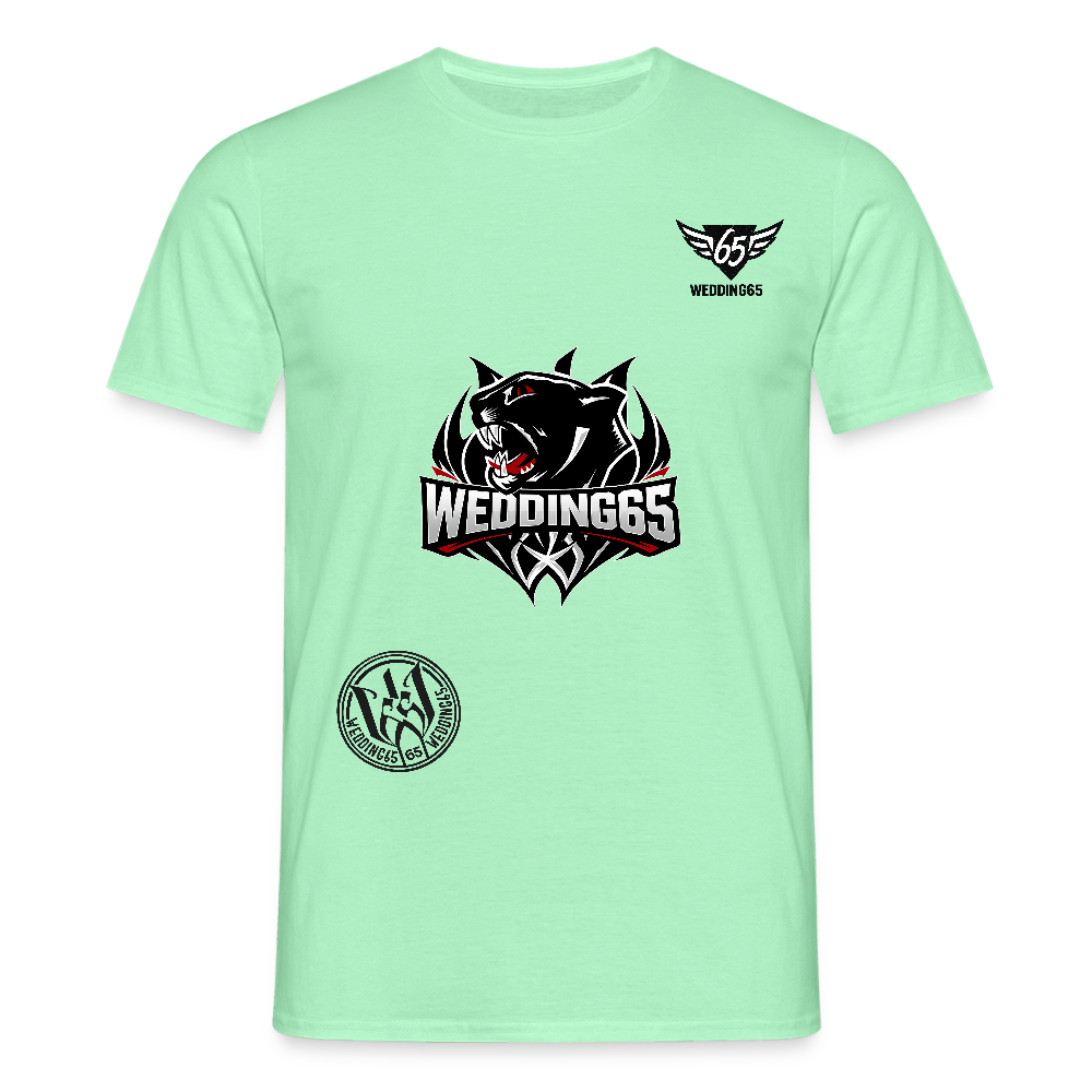 3 Logo's Wedding65 Männer T-Shirt - Mintgrün