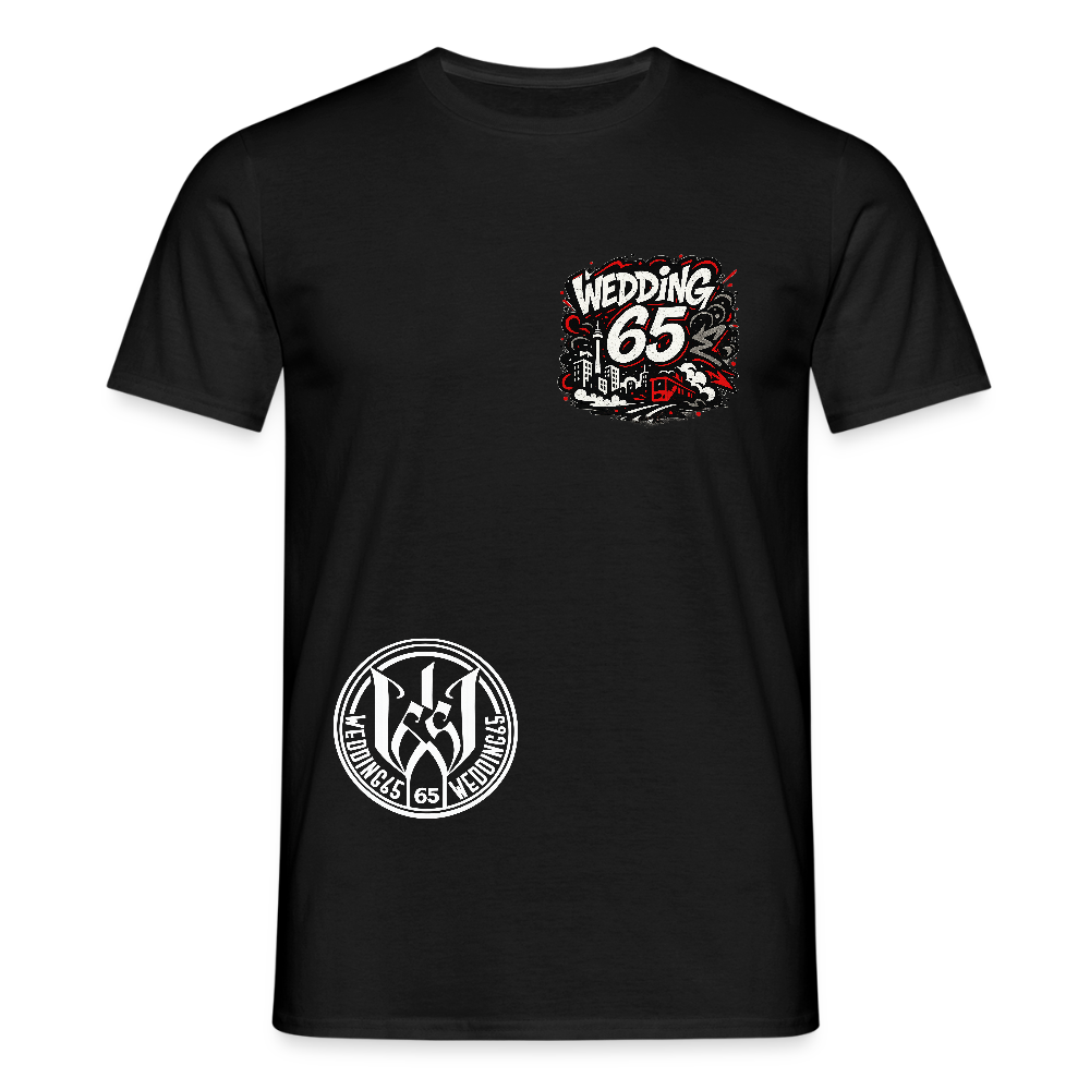 Männer BLACK Graffiti Wedding 65 T-Shirt - Schwarz