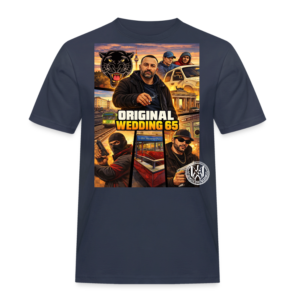 GTA Wedding65 Männer Streetwear T-Shirt - Navy