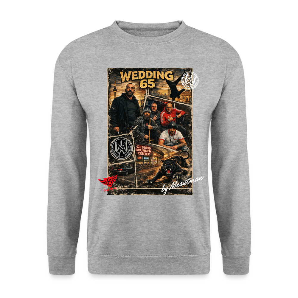 Kardes Wedding 65 Berlin Unisex Pullover - Weißgrau meliert