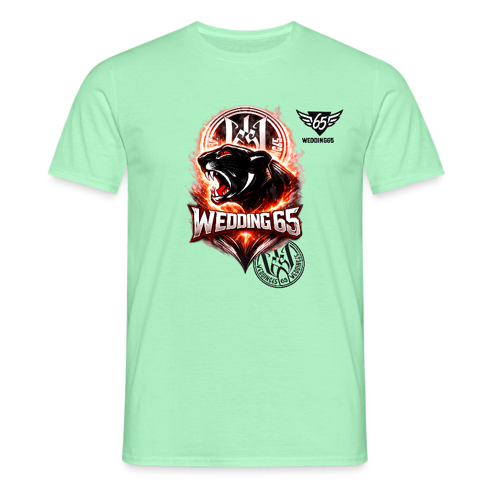 Fire Panther Wedding 65 Männer T-Shirt - Mintgrün