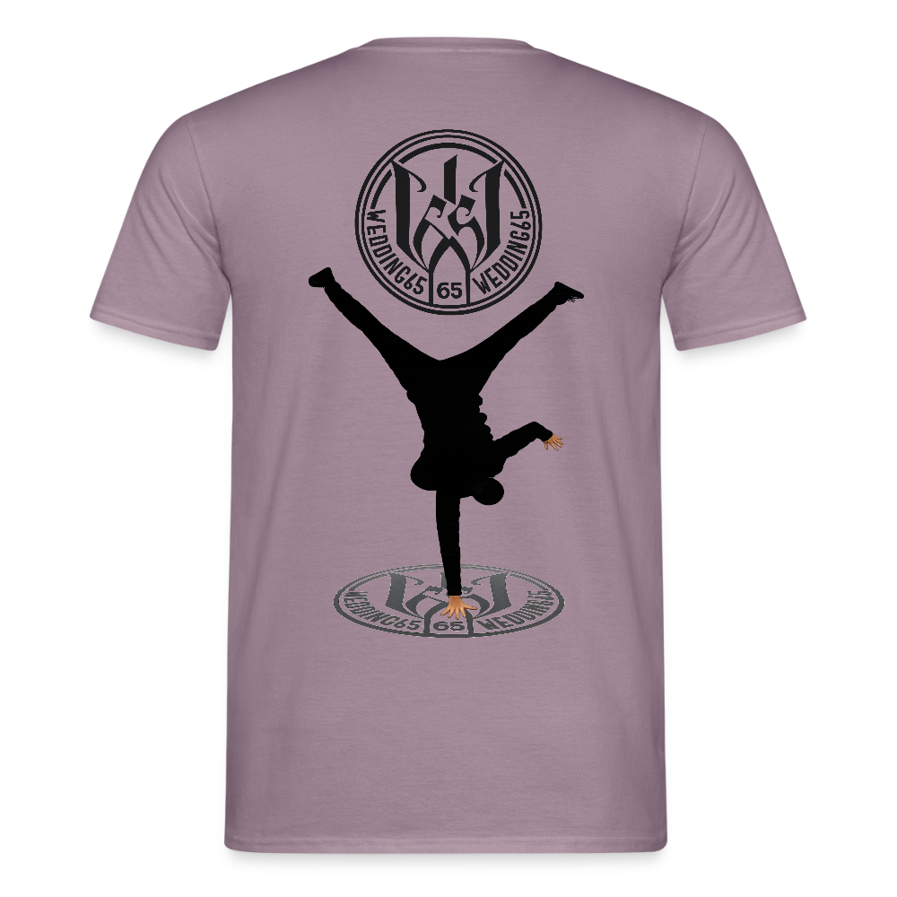 White Logo Breakdancer Mesutman Wedding65 Männer T-Shirt - Lilagrau 