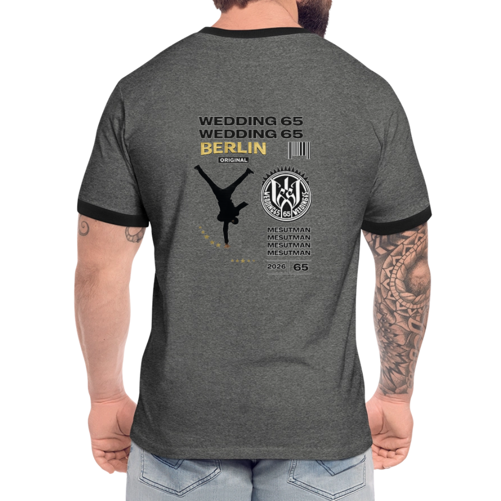 2026 Mesutman Wedding 65 Männer Kontrast-T-Shirt - Anthrazit/Schwarz