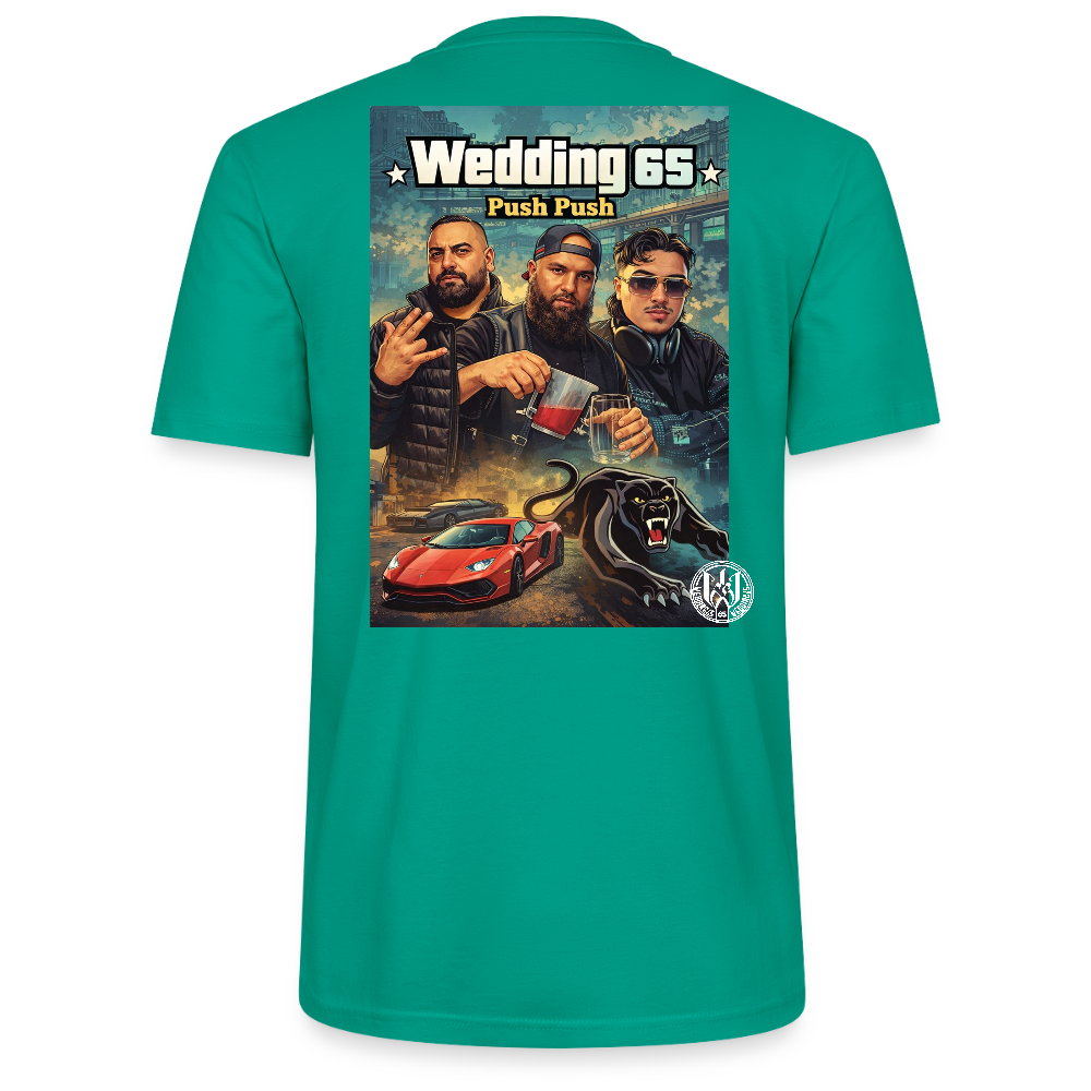 Push Wedding65 Stanley/Stella Unisex T-Shirt CRAFTER - Blaugrün