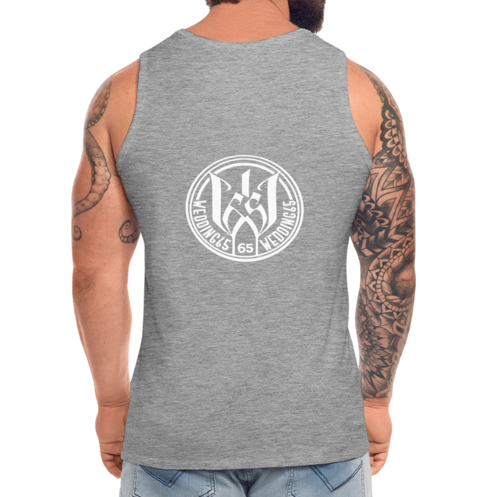 Panther Wedding 65 Männer Premium Tank Top - Grau meliert