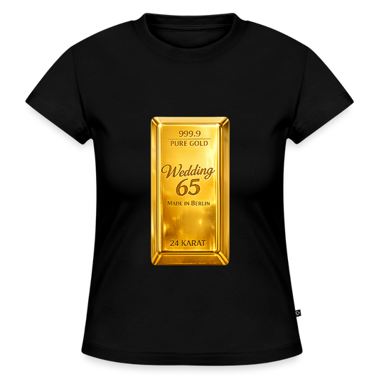 Gold Wedding65 SLIM FIT Frauen Organic T-Shirt - Schwarz