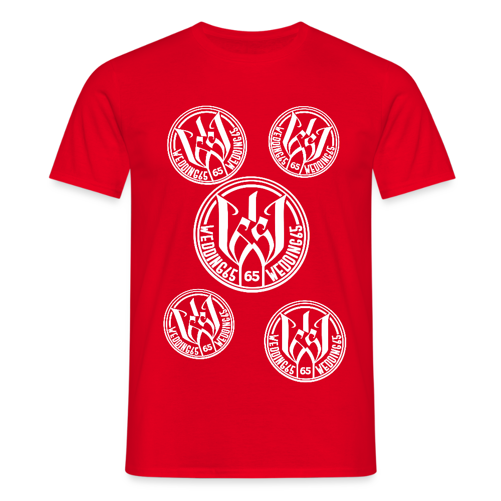 Black logo Shirt Wedding65 Männer T-Shirt - Rot