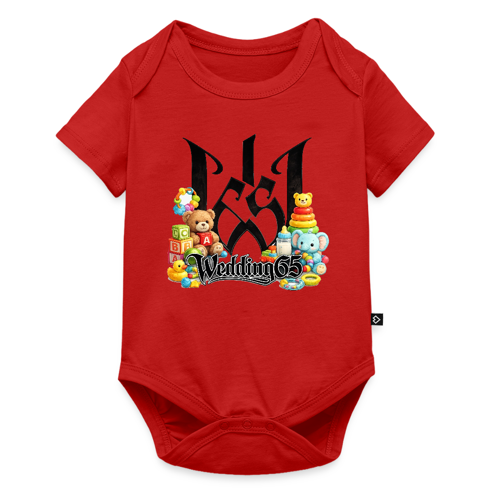 Wedding 65 Baby Bio-Kurzarm-Body - Rot