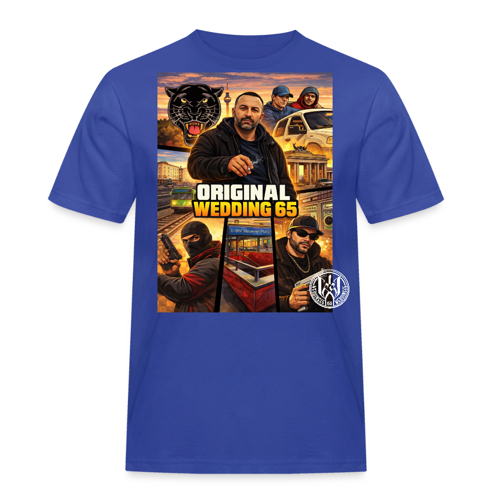 GTA Wedding65 Männer Streetwear T-Shirt - Royalblau