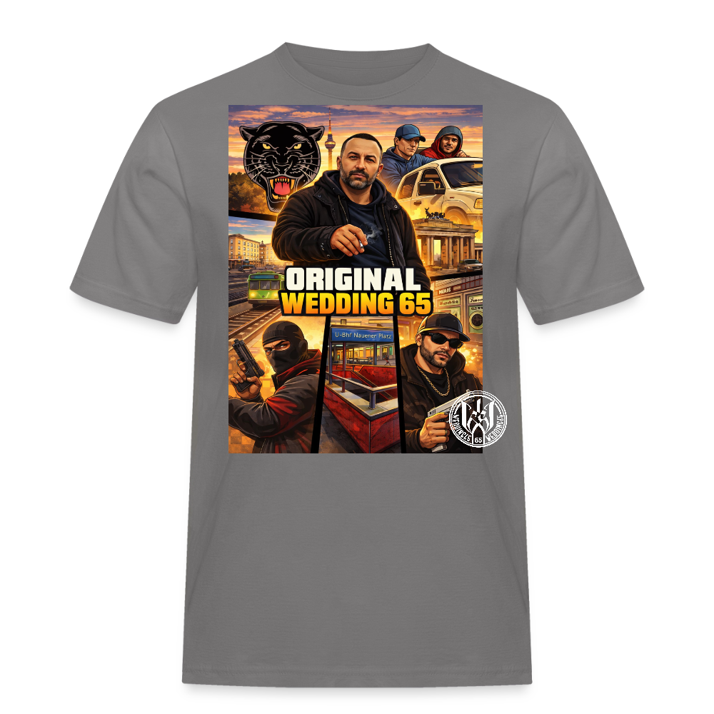 GTA Wedding65 Männer Streetwear T-Shirt - Grau