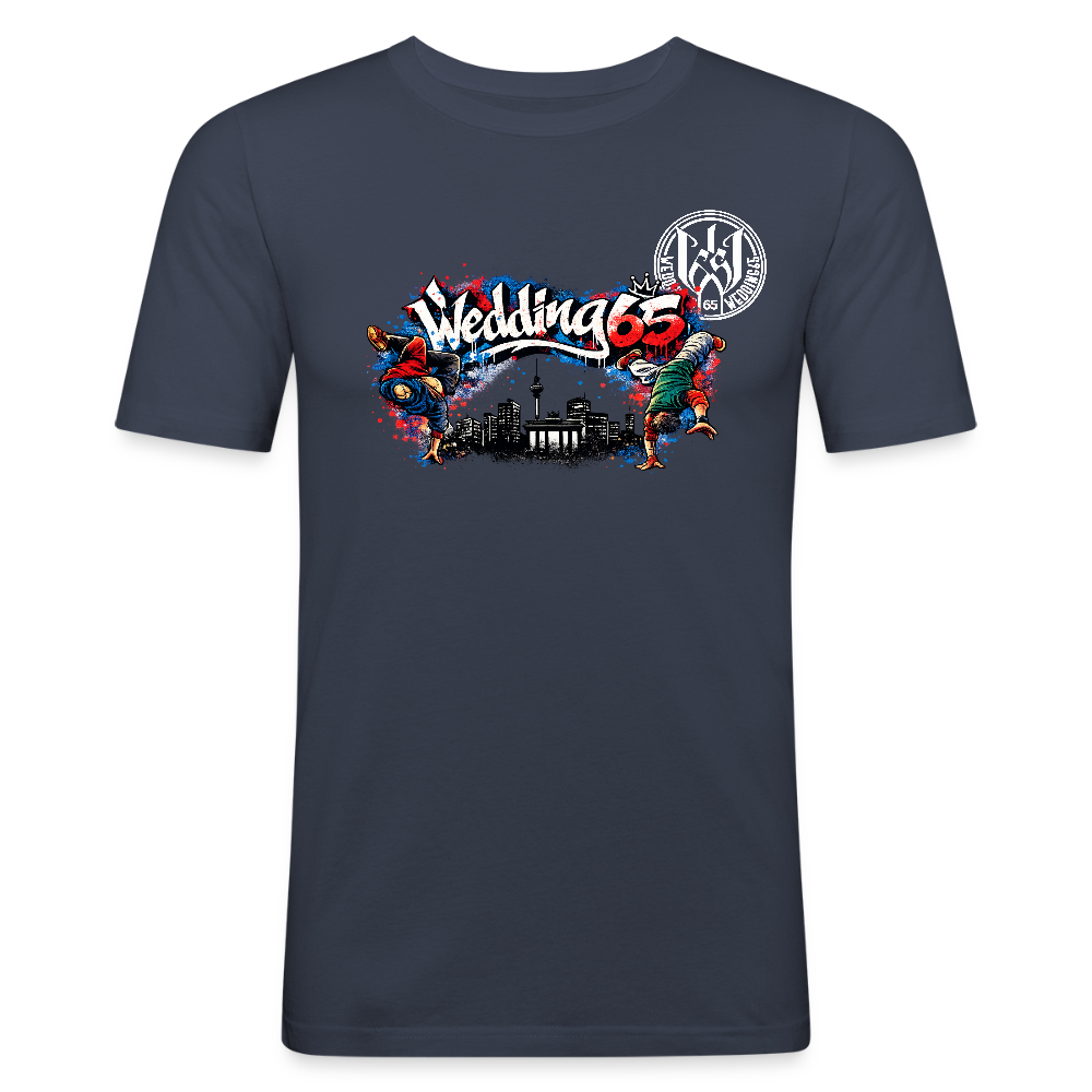 Wedding65 BreakCity Männer Slim Fit T-Shirt - Navy