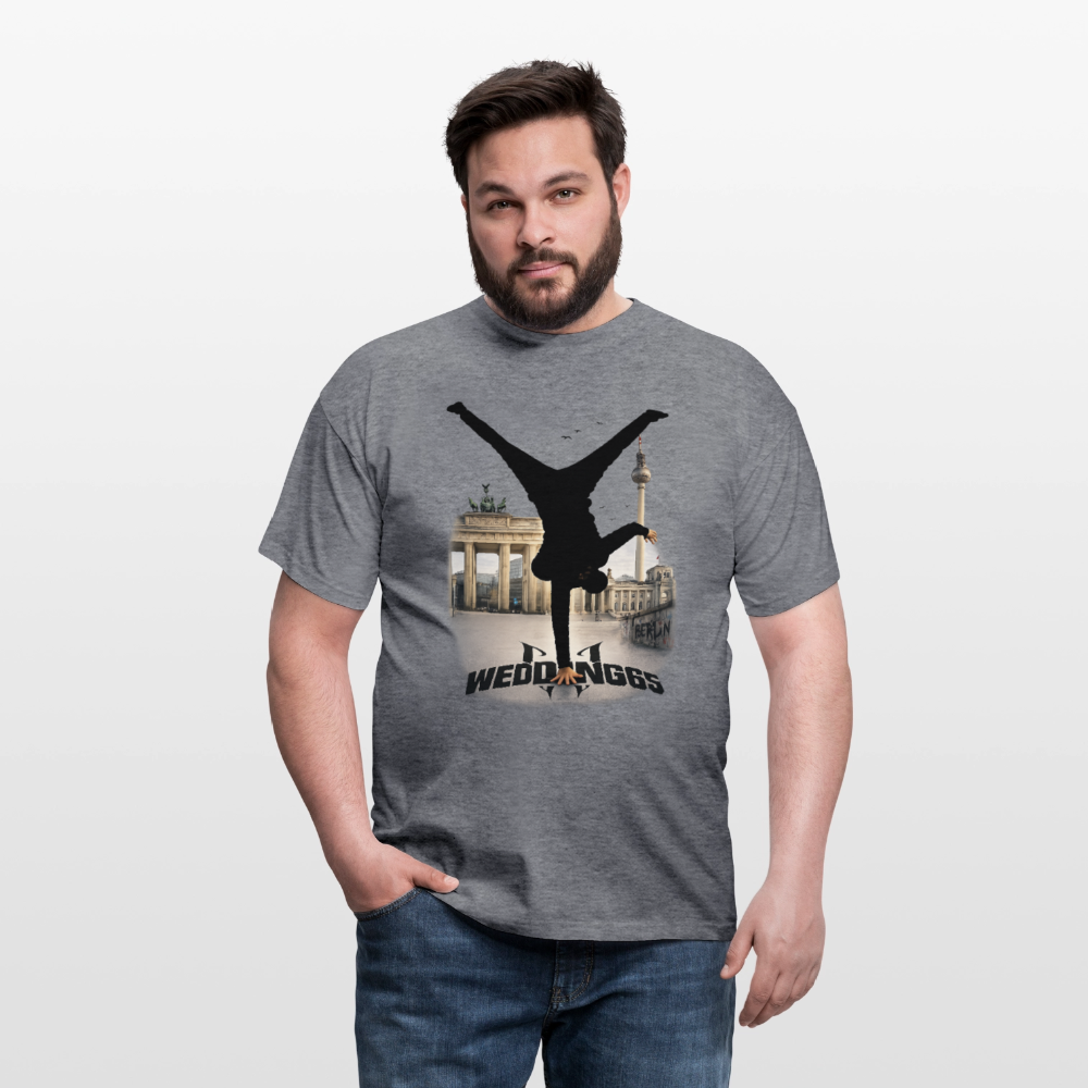 Berlin Sight Skyline Wedding 65 Männer T-Shirt - Graphit meliert