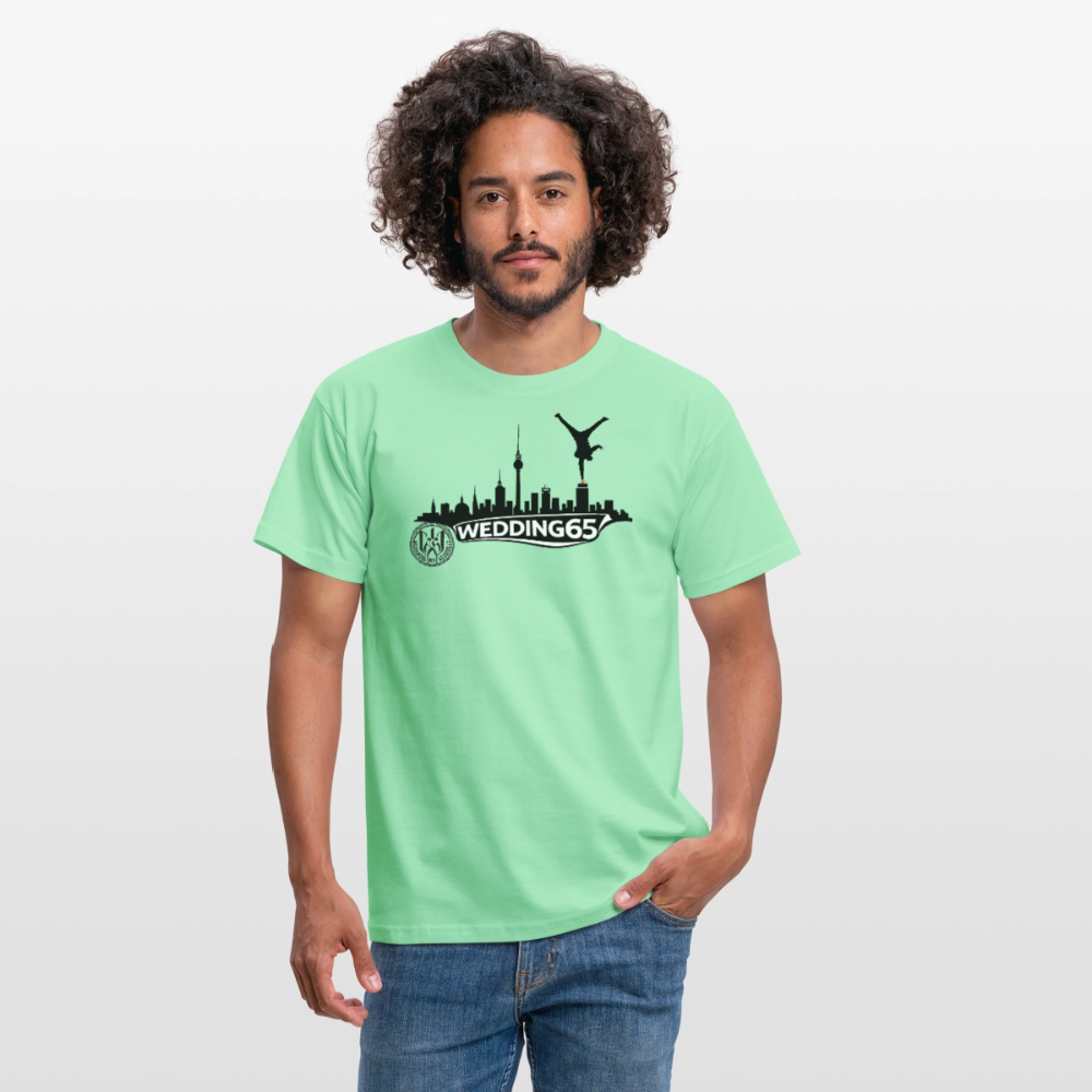 Mesutman Wedding Skyline 65 Männer T-Shirt - Mintgrün