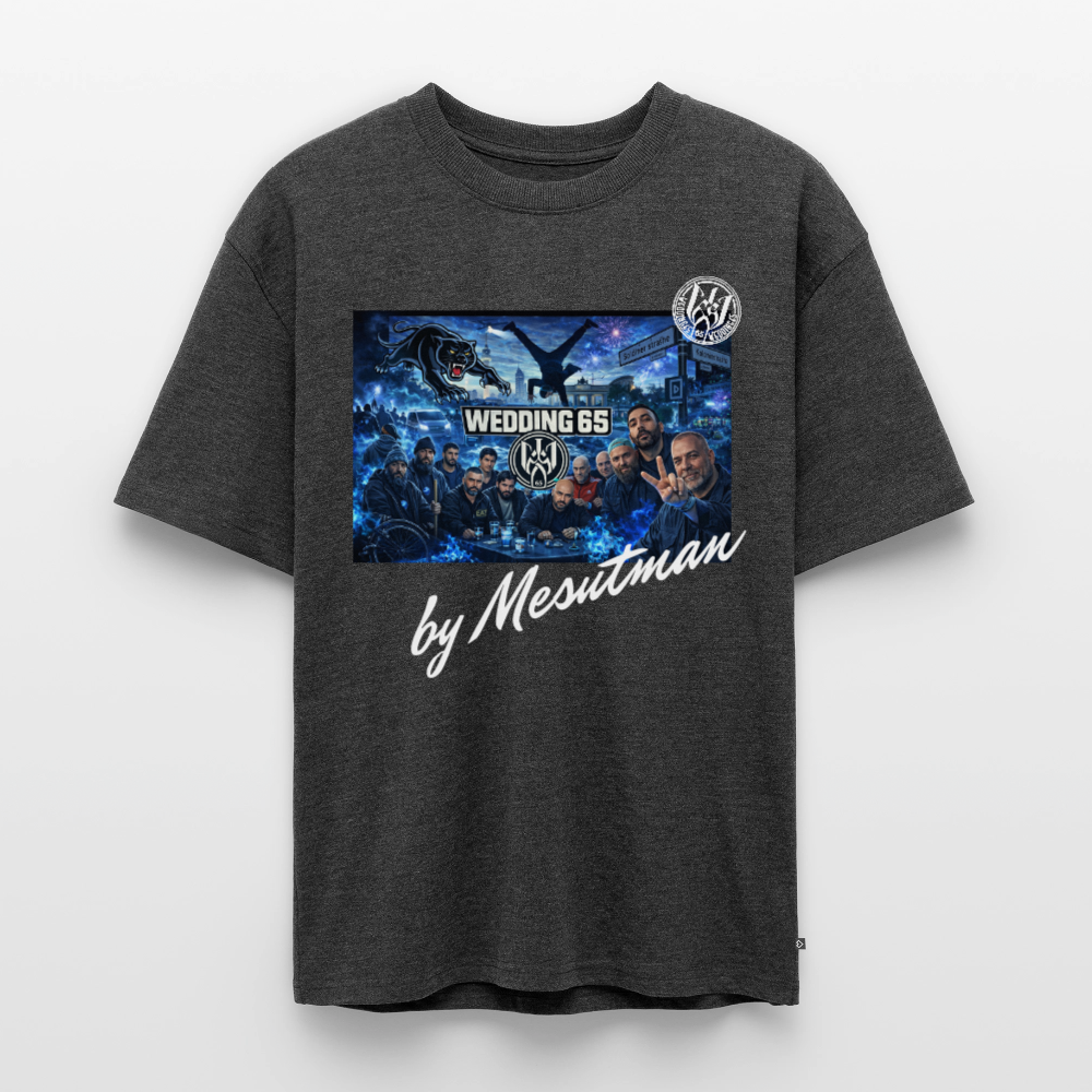 Unisex Soldiner Wedding65 Premium Oversized Bio T-Shirt - Anthrazit meliert