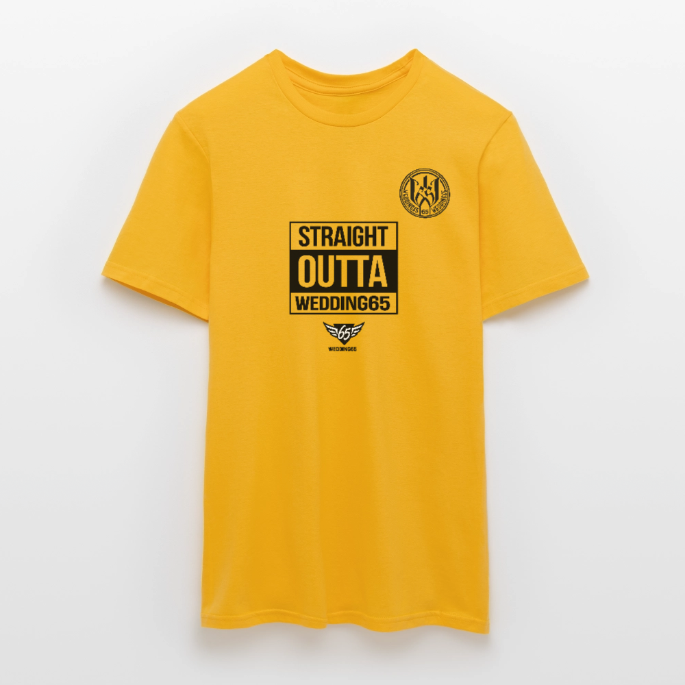 Straight Outta Wedding65 Männer T-Shirt - Gelb