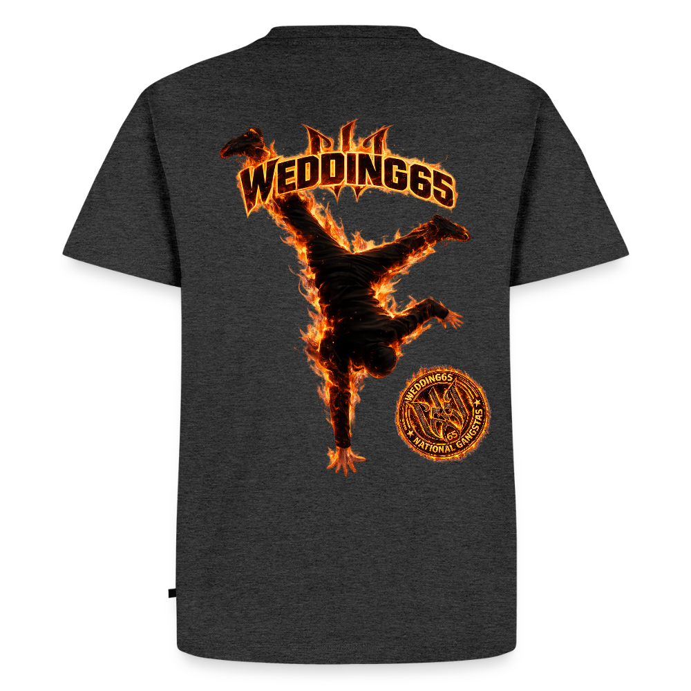 Flame 99 Wedding65 Männer Premium T-Shirt - Anthrazit meliert