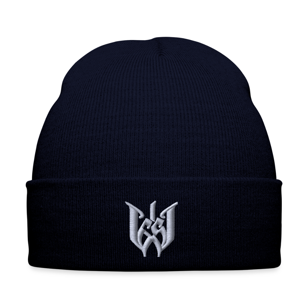 Wedding65 Bestickte Wintermütze - Navy