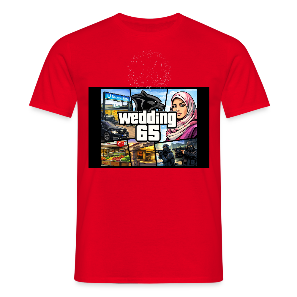 Männer Wedding65 Nauner Panther T-Shirt - Rot