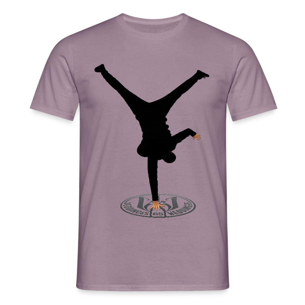 White Logo Breakdancer Mesutman Wedding65 Männer T-Shirt - Lilagrau 