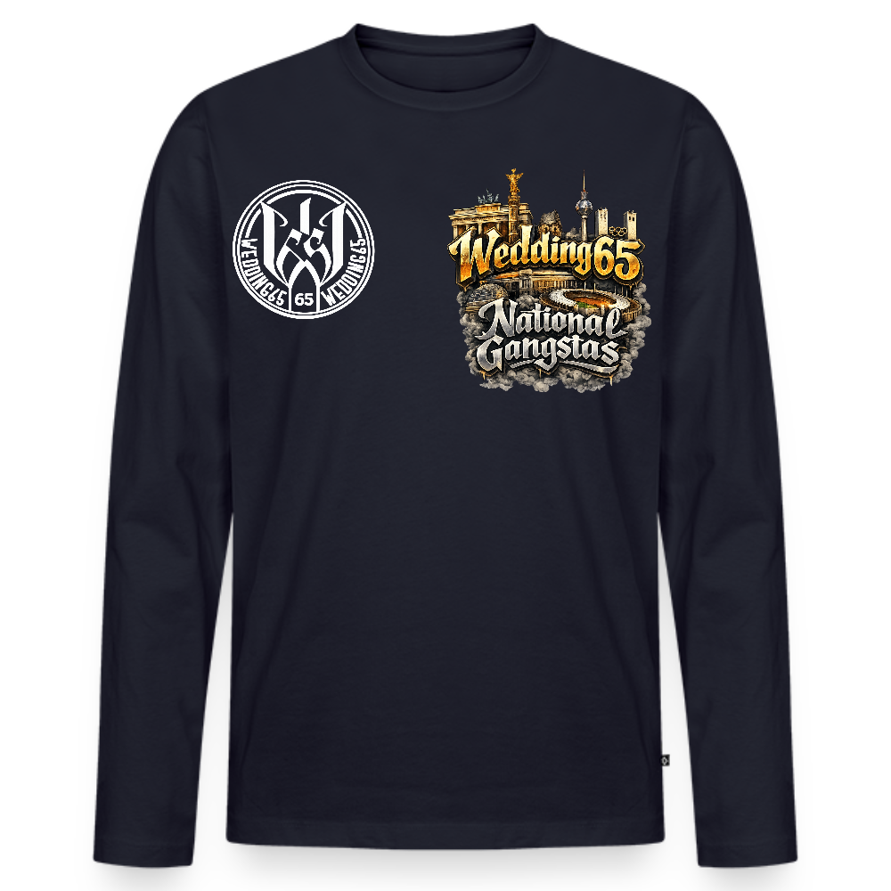 Männer Gangxtas Wedding65 Premium Langarmshirt - Navy
