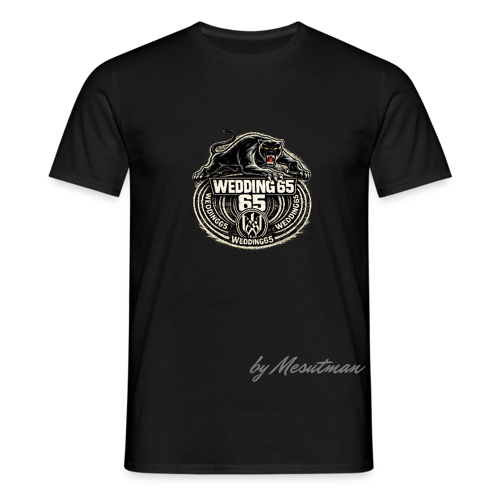 Panther Wedding65 Männer T-Shirt - Schwarz