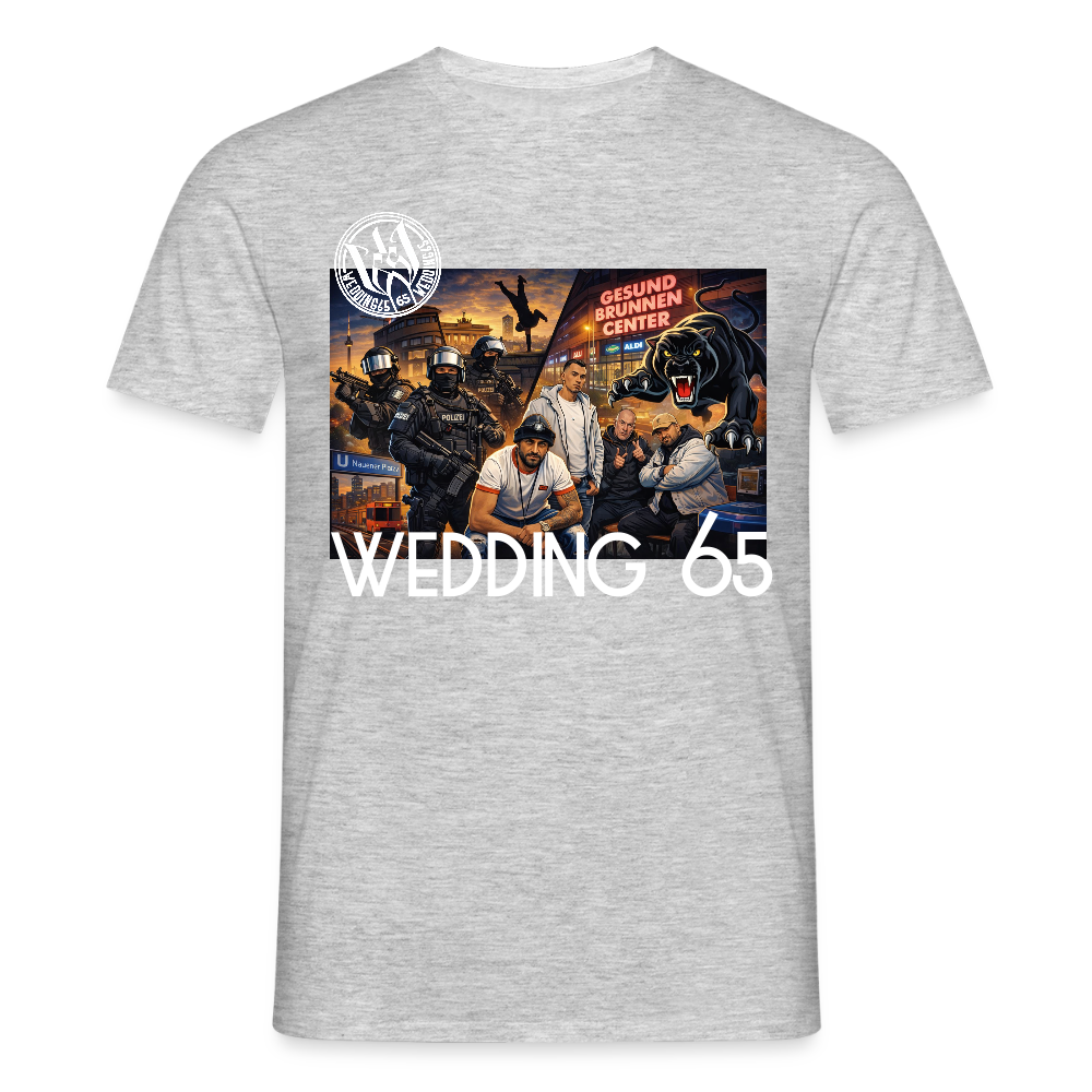 Gang Shirt Gesundbrunnen Wedding 65 Männer T-Shirt - Grau meliert