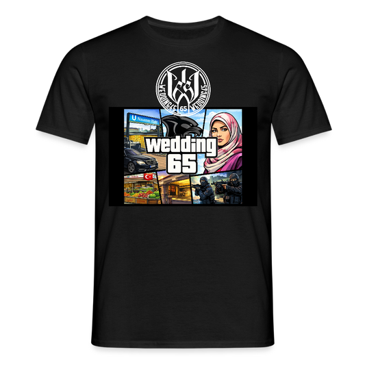 Männer Wedding65 Nauner Panther T-Shirt - Schwarz